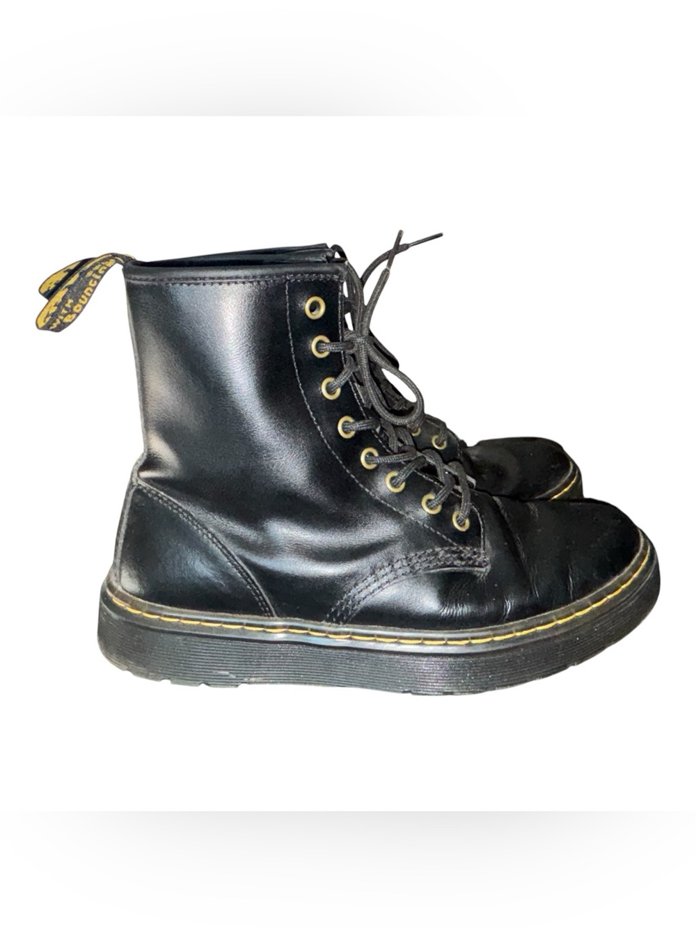 Dr. Martens Black Leather Lace-Up Combat Boots